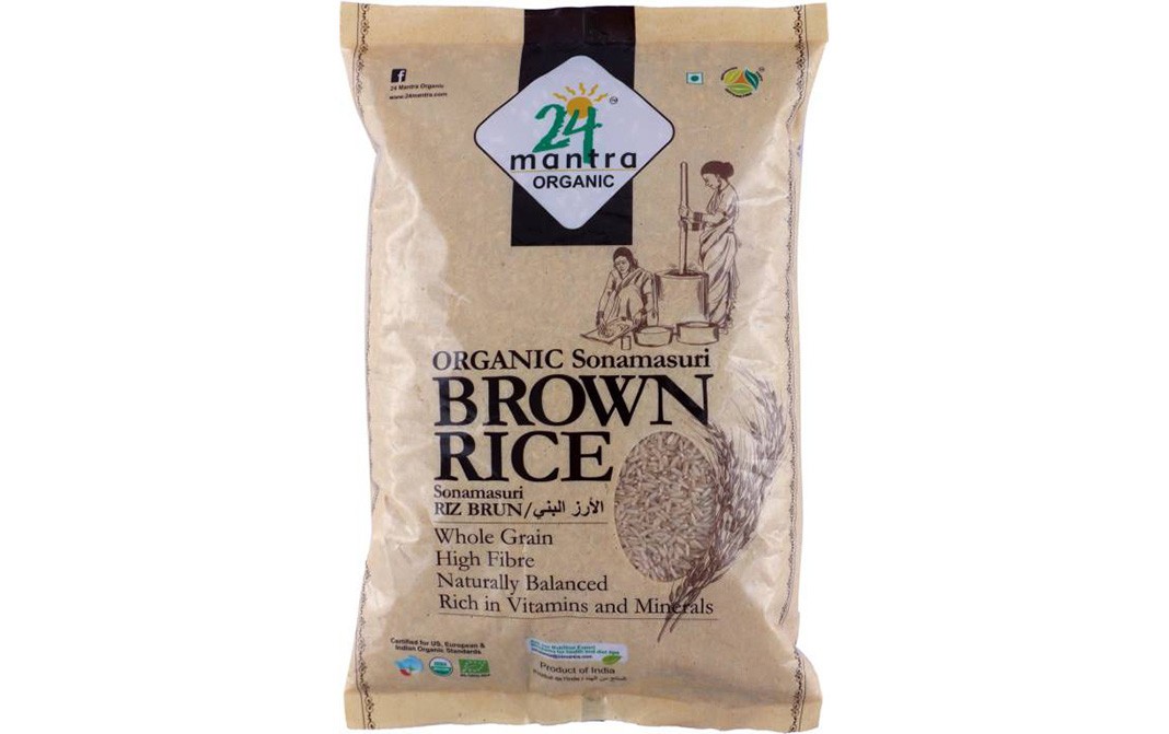 24 Mantra Organic Sonamasuri Brown Rice    Pack  2 kilogram